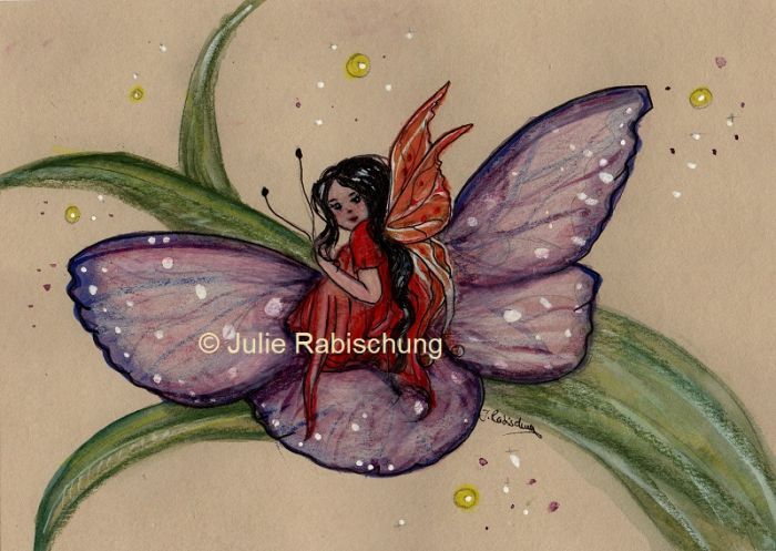 Sitting on the wings of a butterfly by Julie Rabischung